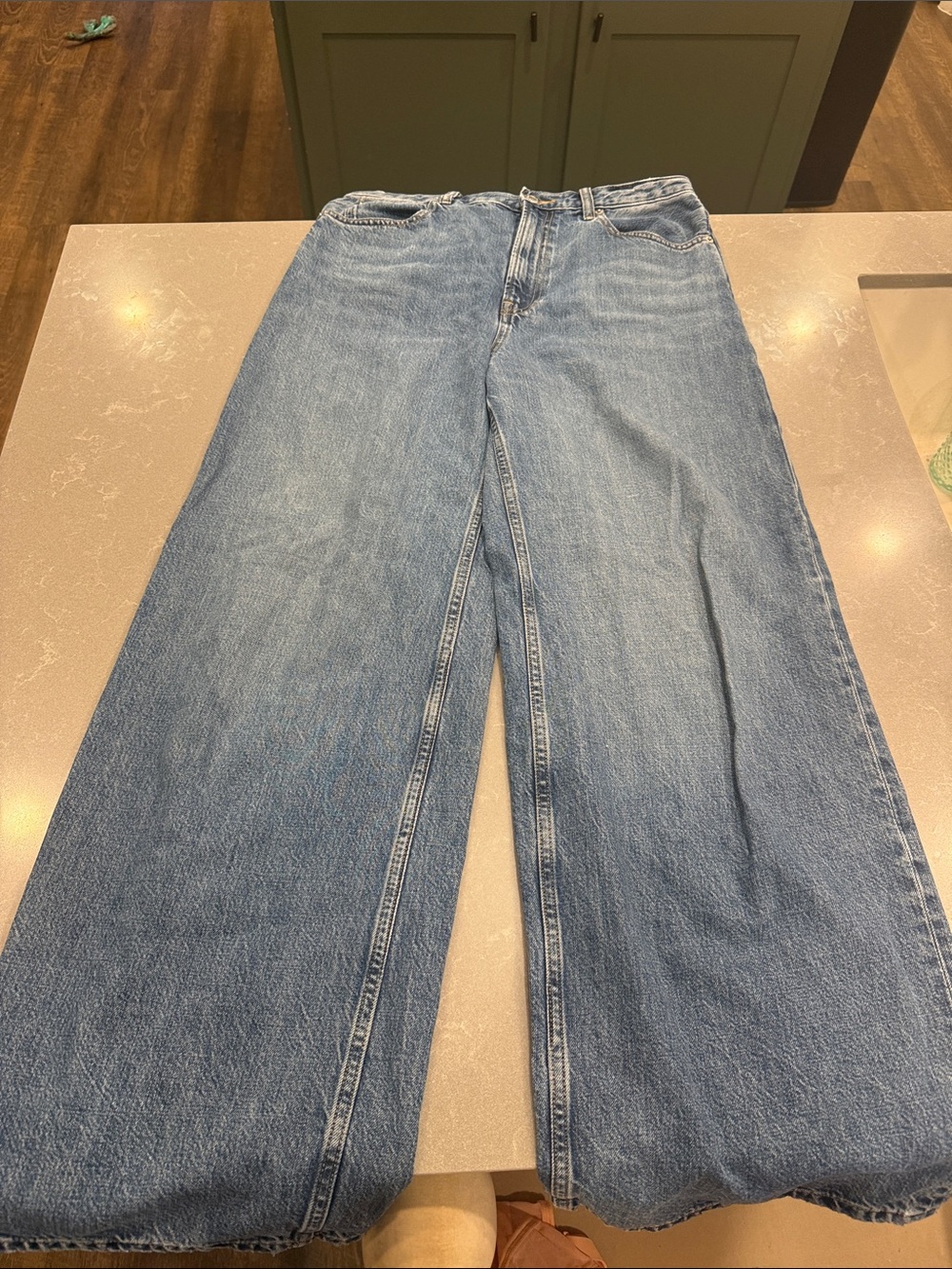 Everlane Light Blue Wide Leg Baggy Jeans
